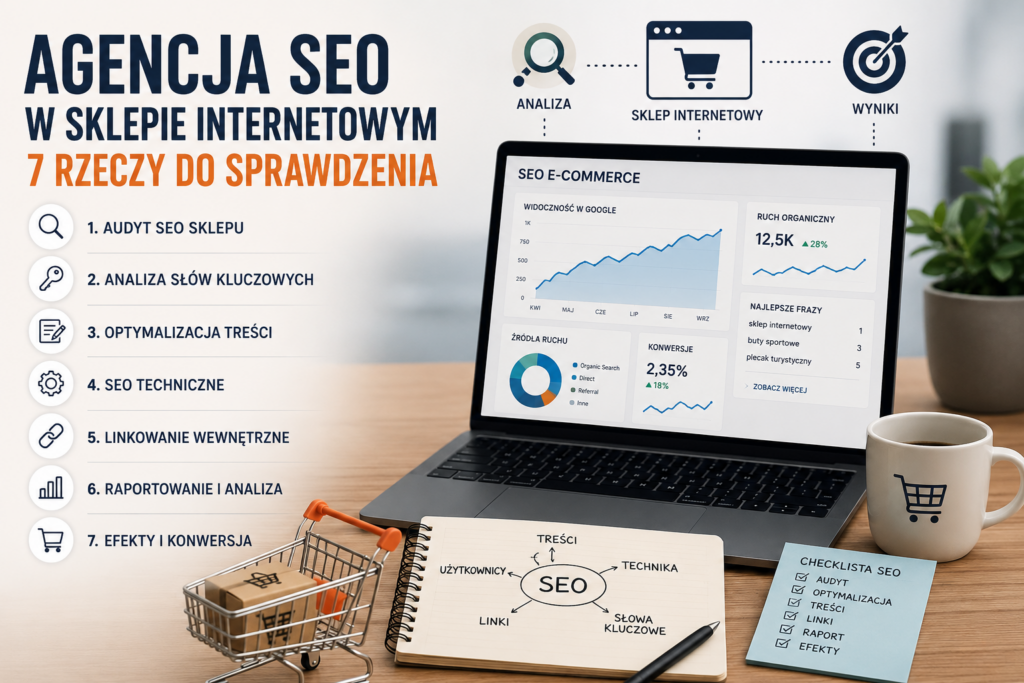 Agencja SEO w sklepie internetowym – 7 elementów skutecznego pozycjonowania e-commerce
